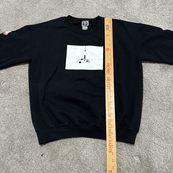 Omocat Omori Sweatshirt Mens Size Small Black Pullover Crewneck Long Sleeve - Picture 5 of 6